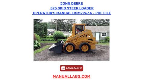 john deere 575 skid steer manual|used 575 john deere tractors.